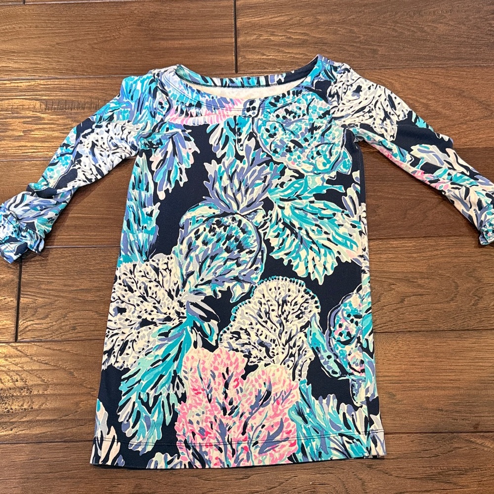 Lilly Pulitzer Blue and Green Patterned Dress